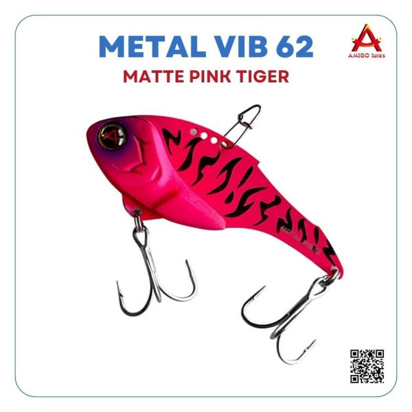 Mồi cá sắt Metal VIB 62 Matte Pink Tiger (1)