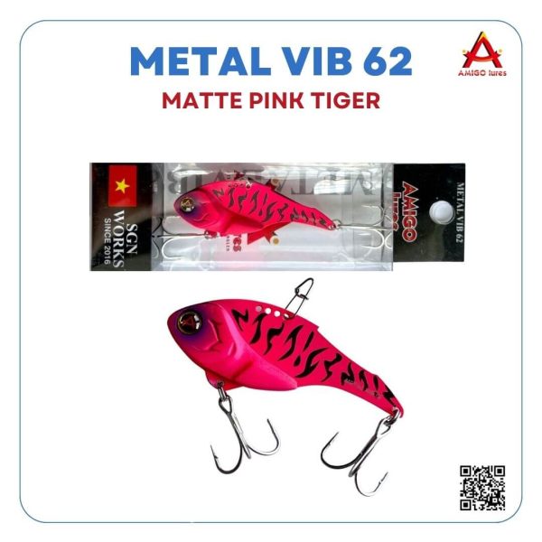 Mồi cá sắt Metal VIB 62 Matte Pink Tiger (2)