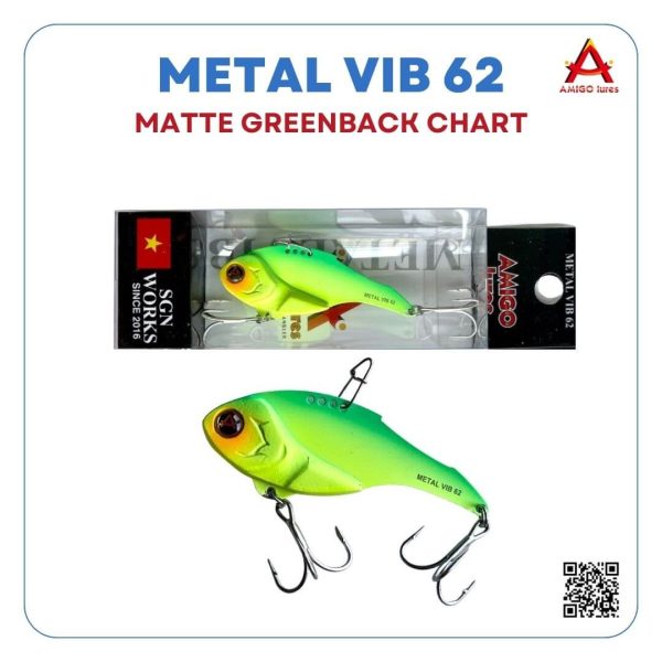 Mồi câu Metal VIB 62 Matte Greenback Chart (1)