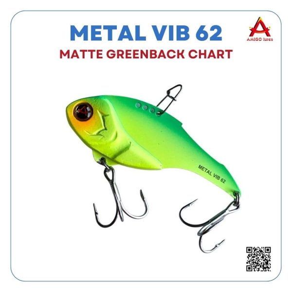 Mồi câu Metal VIB 62 Matte Greenback Chart (2)