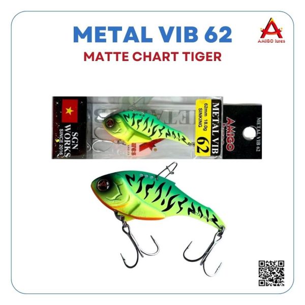 Mồi lure Metal VIB 62 Matte Chart Tiger (2)