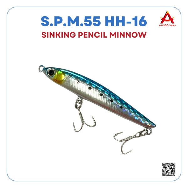 Mồi sinking pencil Bassday SPM55 HH-16