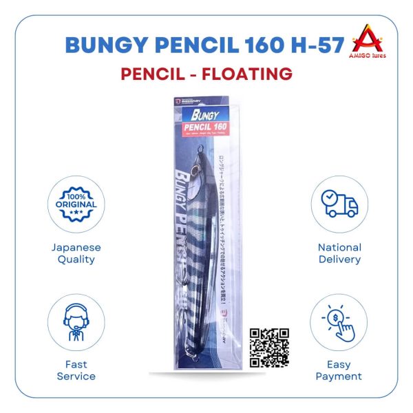 Mồi câu Bassday Bungy Pencil 160 H-57 (3)
